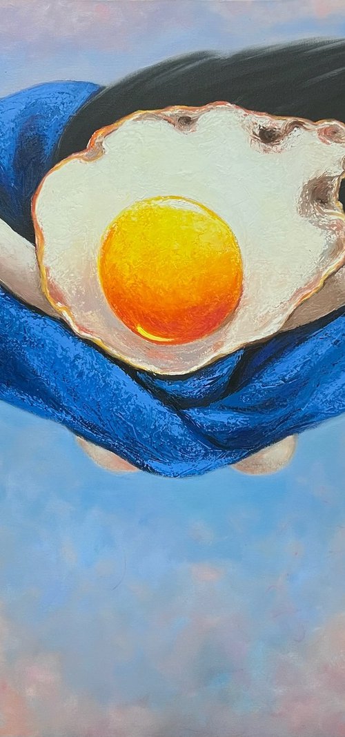 Egg Girl Flying by Ta Byrne
