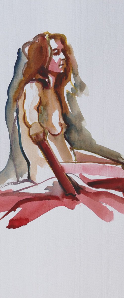 Seated female nude by Rory O’Neill