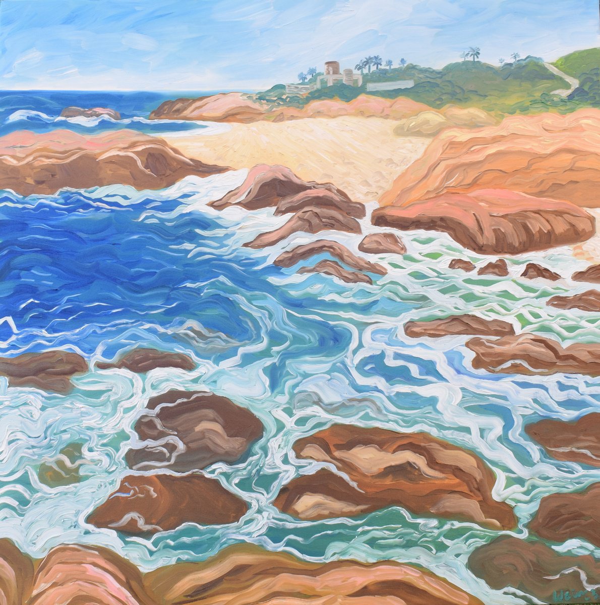 ROCKY SHORE AT MANILVA COSTA by Kirsty Wain