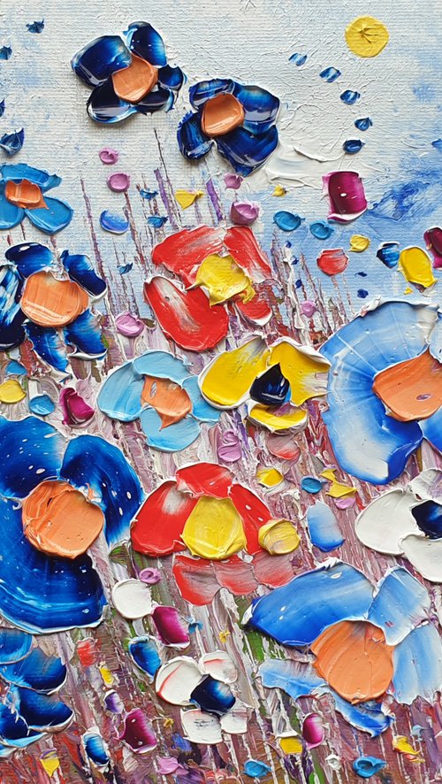 "Abstract Meadow Flowers in Love" by Phil Broad