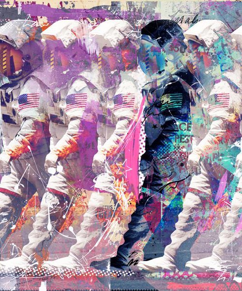 Astronaut Moonwalk by Teis Albers