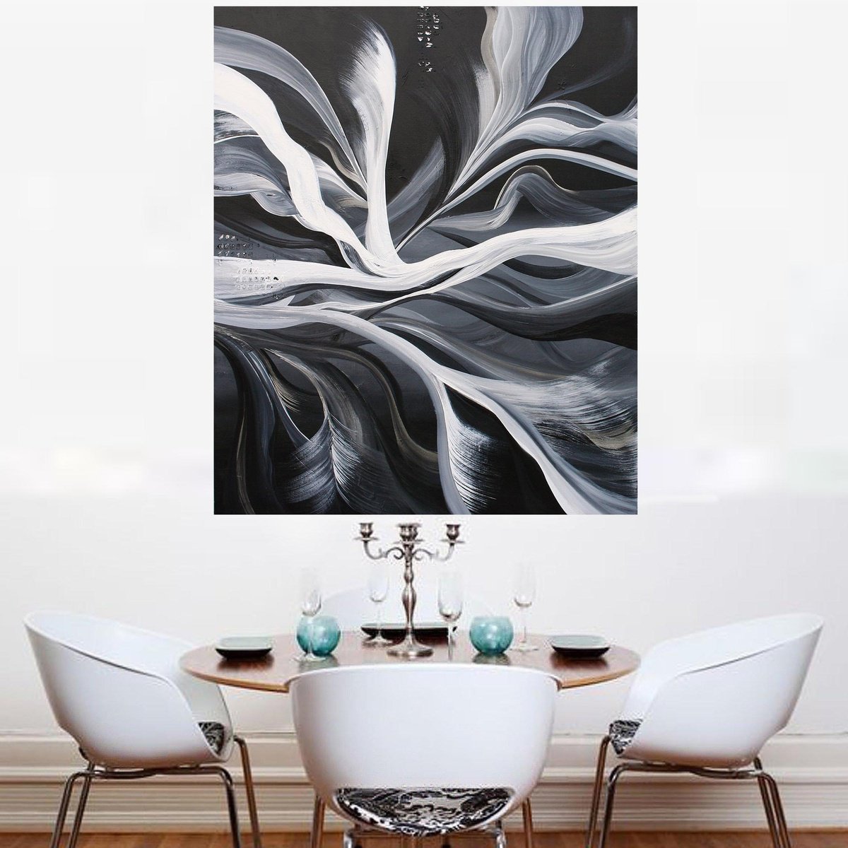 Organic Abstract Acrylic Painting By Susan Wooler, 39 X 47", Beyond Our Imagination, Original Artwork