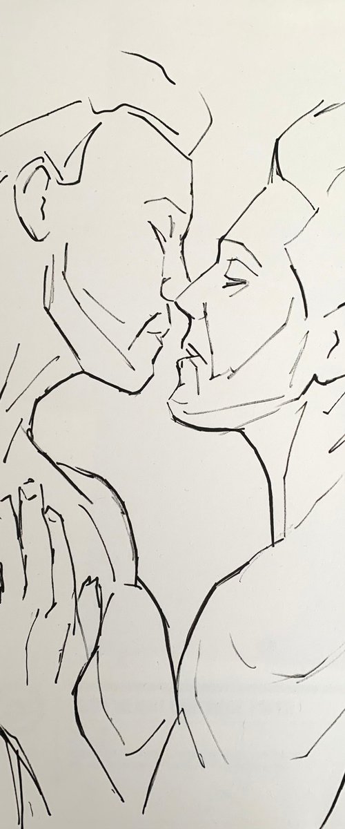 Male couple gay lovers by Emmanouil Nanouris