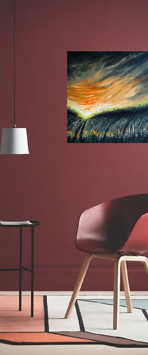 Sunrise in Oktober - Fields and Colors Series by Danijela Dan