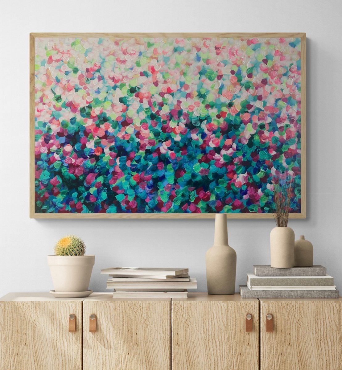 Field Full Of Love By Katherine Spiller, 37 X 25, Artwork For Sale On Artfinder