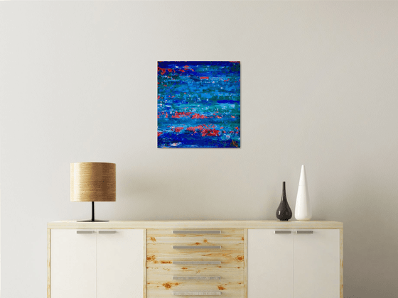 With orange lights- 50 x 53 cm