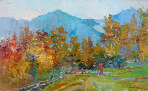 " Autumn in the mountains " by Yehor Dulin