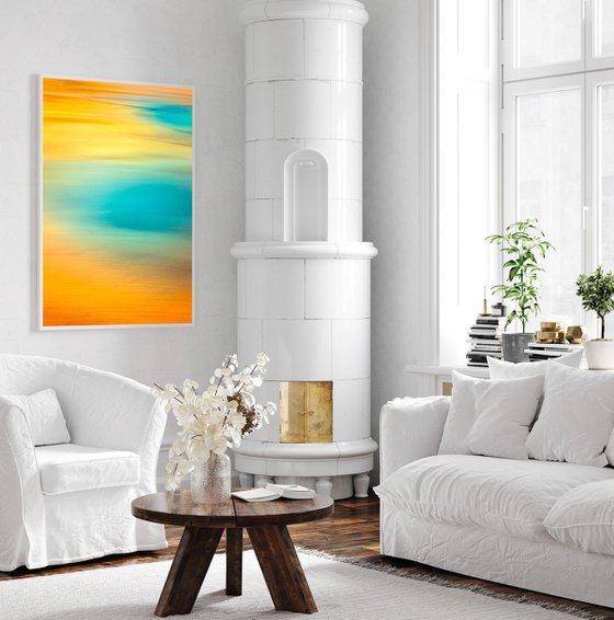 Huge Abstract - Bliss - Vertical Orange Canvas