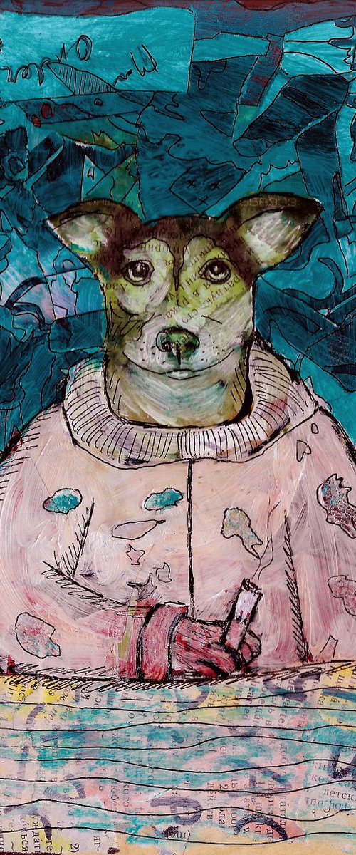Smoking dog #7 by Pavel Kuragin