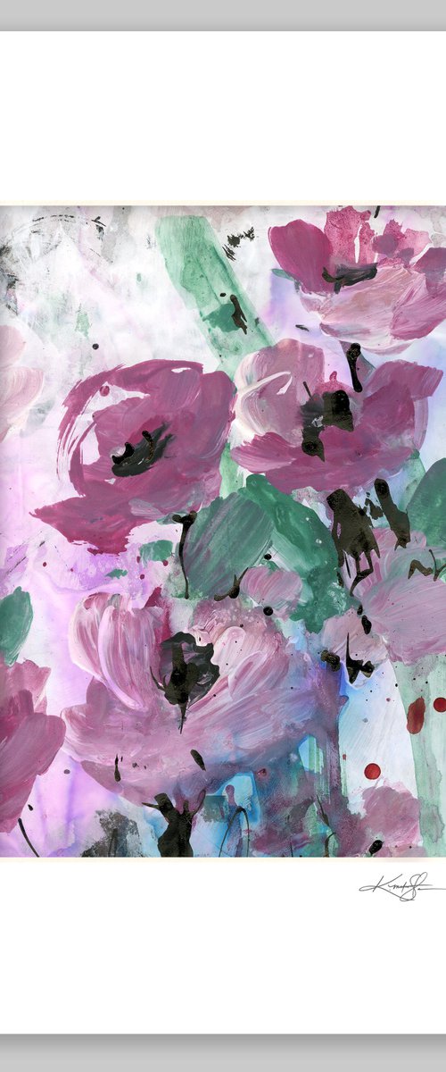 Abstract Floral 2020-62 - Flower Painting by Kathy Morton Stanion by Kathy Morton Stanion