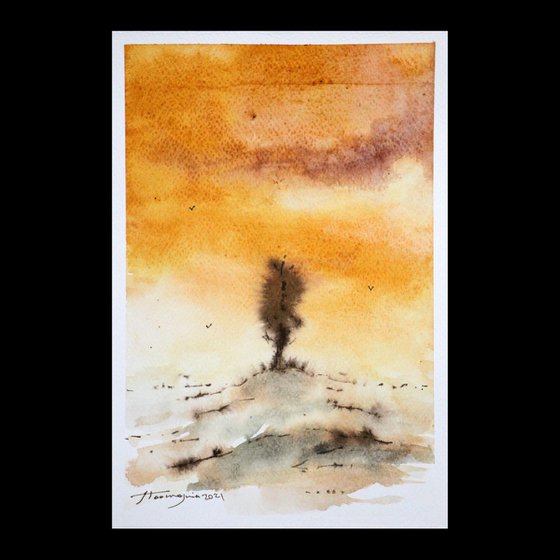 SMALL LANDSCAPES 12 (Aloan), WATERCOLOR, 25 x 17 cm