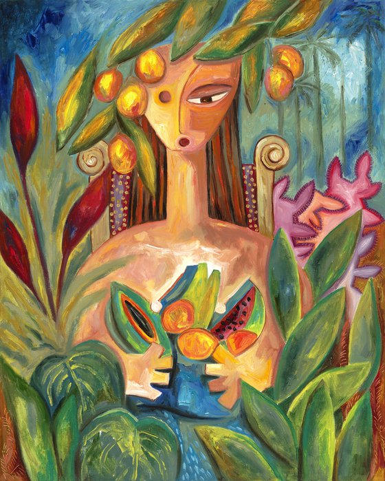 Nature: A Vivid Fusion of Figure and Flora