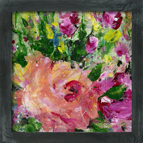 Floral Melody 6 - Framed Floral Painting by Kathy Morton Stanion by Kathy Morton Stanion