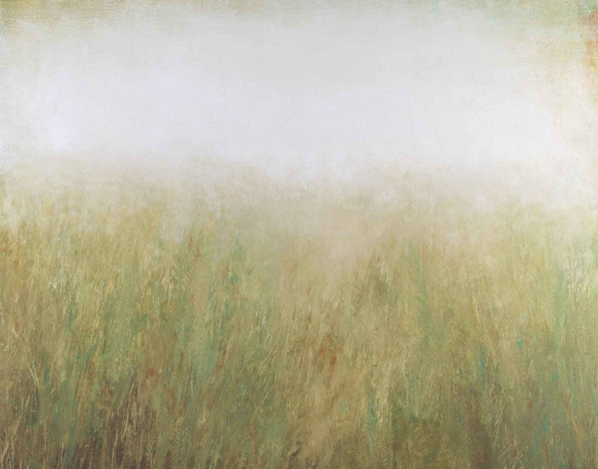 Field Of Spring 211218, Summer Green Field Texture Abstract By Don Bishop, 48 X 36, Artwork For Sale On Artfinder