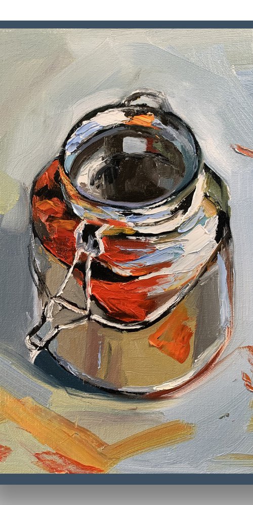 Still life.Silver jar. by Vita Schagen