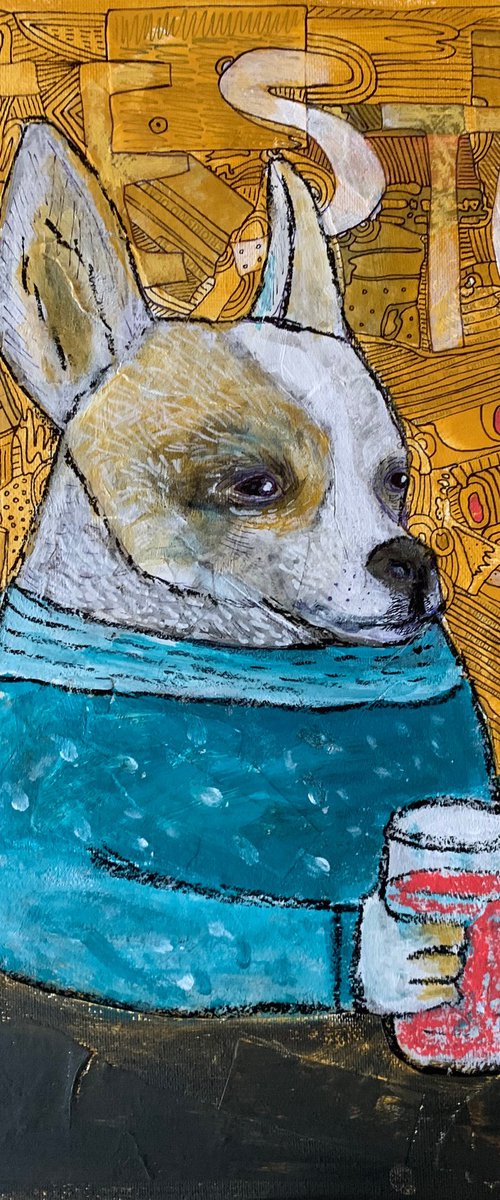 Drinking dog #116 by Pavel Kuragin