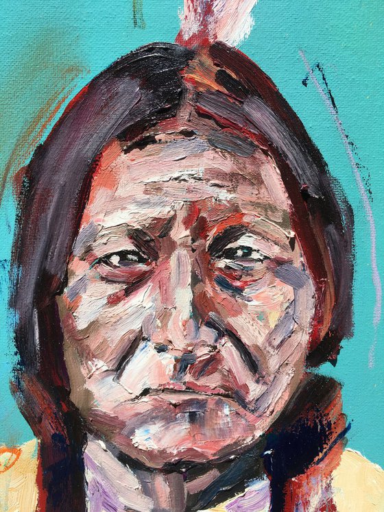 Sitting Bull in Blue