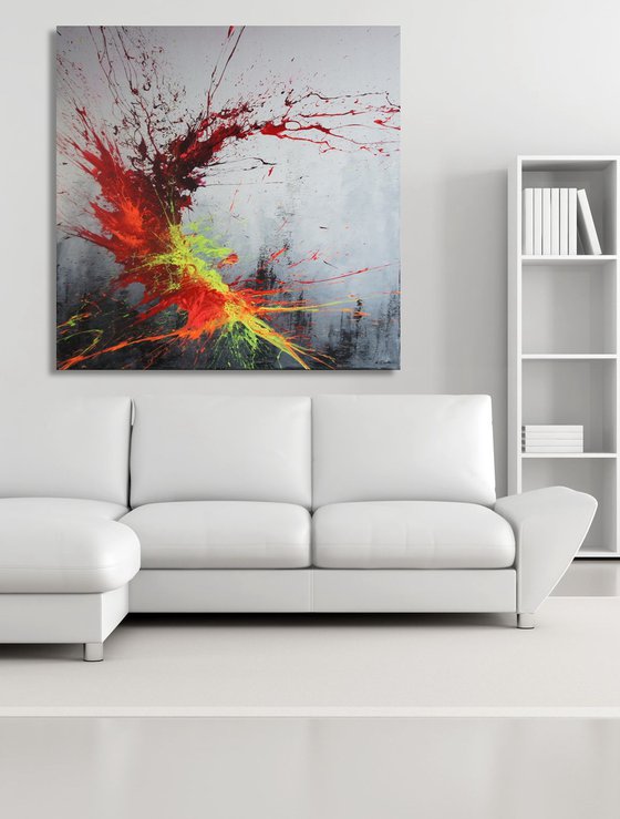 Twisting Fire II (Spirits Of Skies 100125) (100 x 100 cm) XXL (40 x 40 inches)