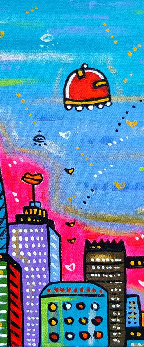 Blue Gherkin London by Maria Luisa  Azzini
