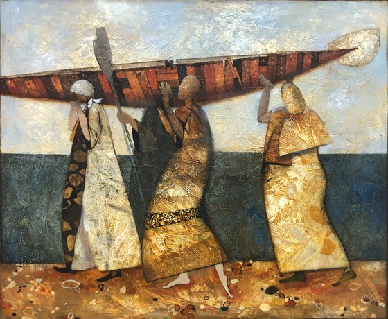 Carrying the boat
