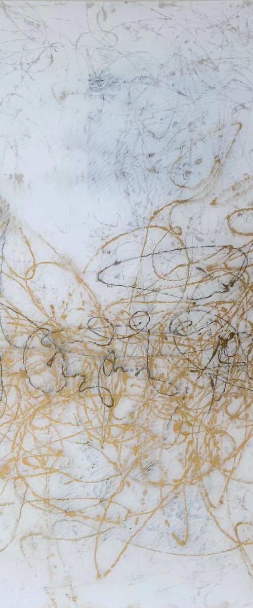 Pearl Sanskrit 8, Original Acrylic painting, Handmade artwork, One of a kind by Vahe Yeremyan