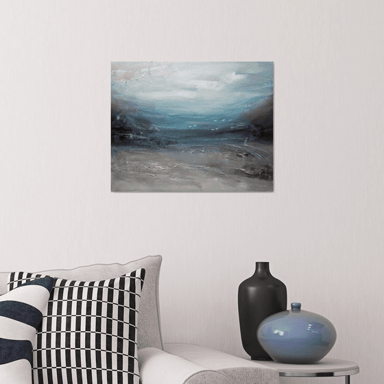 Turquoise horizon 20x16 in