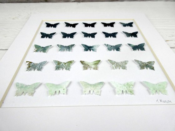 25 Grey butterflies