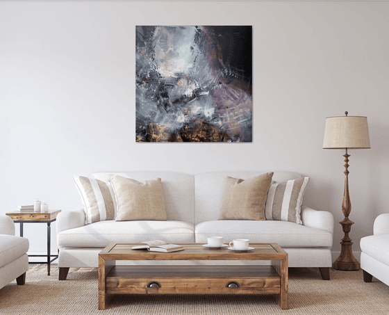 DARKSCAPE CREATOR ENERGY TRACES LARGE PAINTING BY O KLOSKA