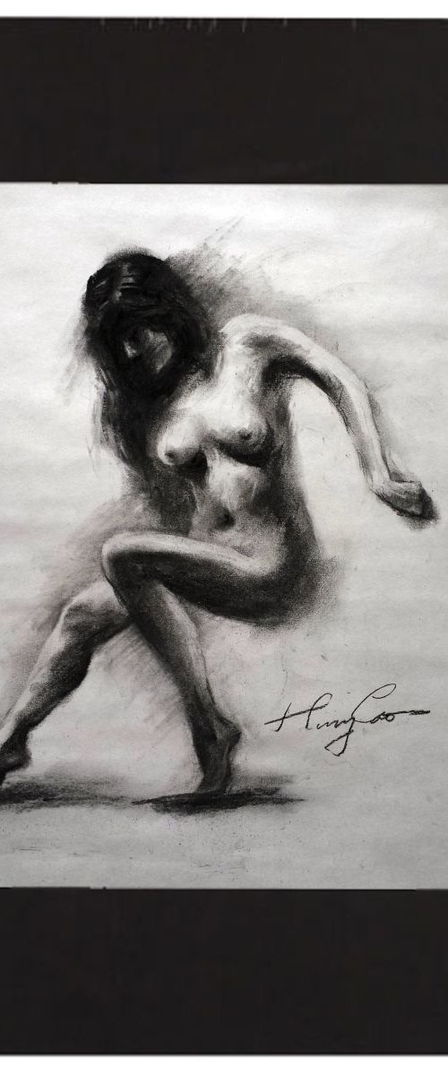 Women Nude Sketch #1 by Henry Cao