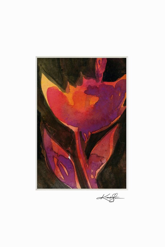 Tulip Dream 3 - Floral Abstract Painting by Kathy Morton Stanion