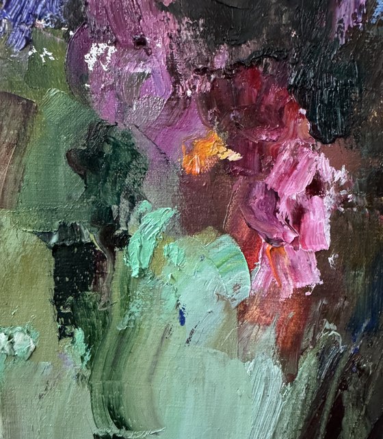 Pink evening. Abstract Flowers