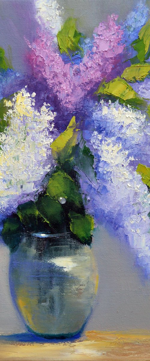 Bouquet of lilacs 40Х40 by Elena Lukina
