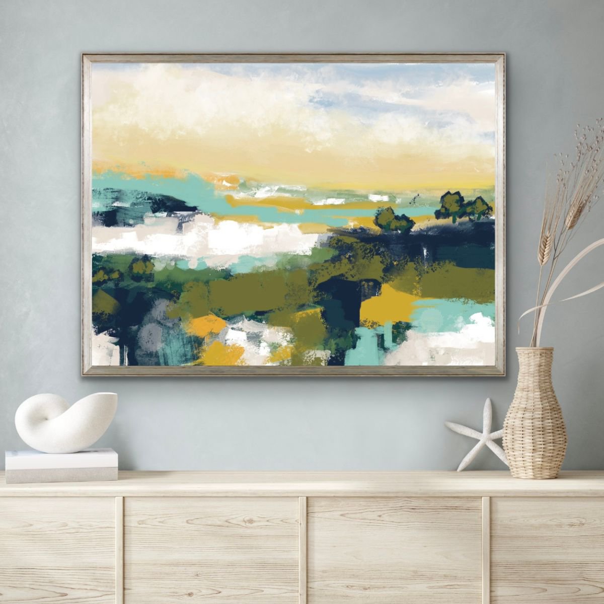 Impressionistic Landscape Giclee Print By Melinda Macdonald, 45 X 30", Throughout It All, Original Artwork