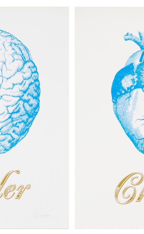 Order Chaos Cyan Blue (Small Prints) by Dangerous Minds Artists