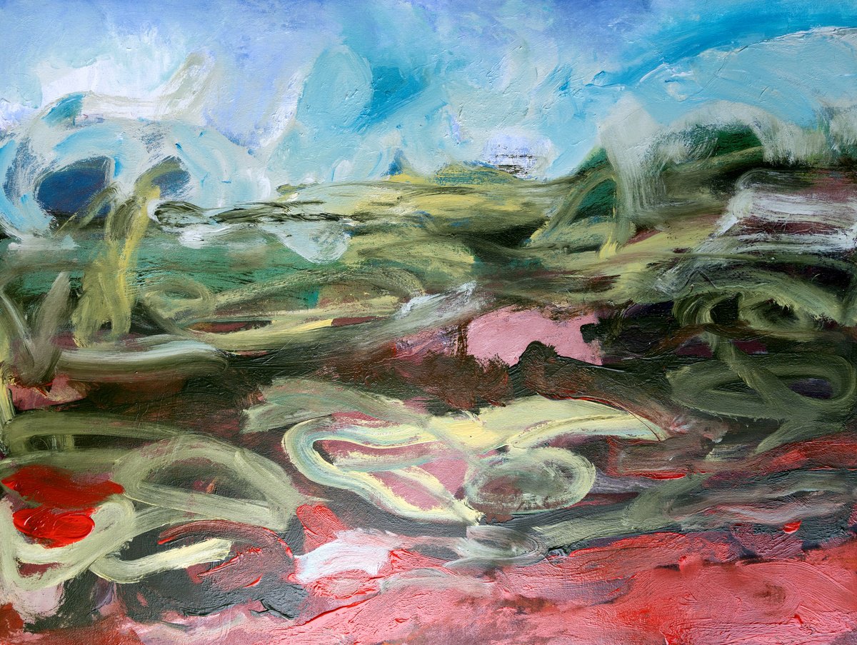 Forbidden Energy (Red) By Elizabeth Anne Fox, 40 X 30, Artwork For Sale On Artfinder