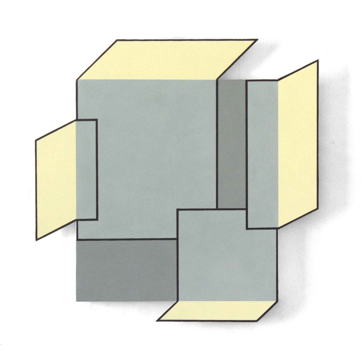 Abstract Acrylic Painting By Martin Singer, 17 X 17", 4Pjp-25, Original Artwork