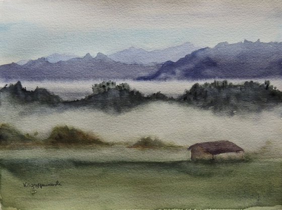 Foggy morning in Bassins