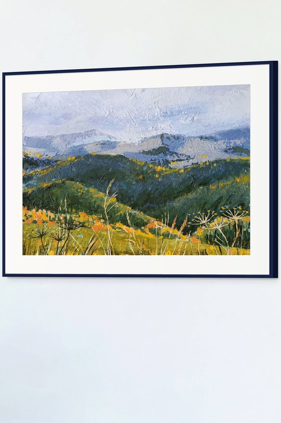 Clouds Over Gold of Grass