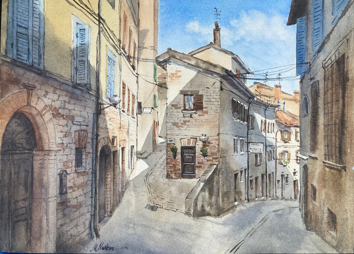 Narrow streets of Urbino by Maria Novikova