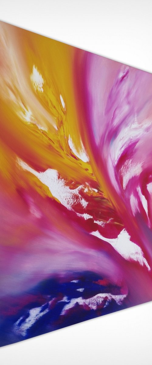 Fairy tale IV, 60x60 cm, Deep edge, Original abstract painting, oil on canvas by Davide De Palma