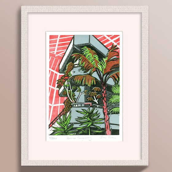 Barbican Conservatory Limited Edition linocut No.6