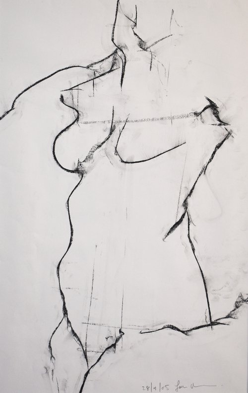 Study of a female Nude - Life Drawing No 437 by Ian McKay