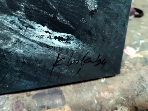 Beautiful abstract blue angel