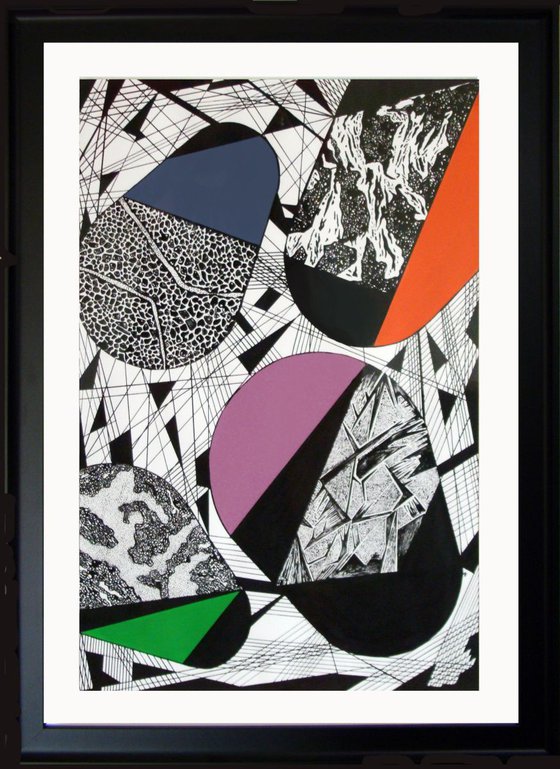 Fragments 2 Framed artwork 52.5cm x 70cm