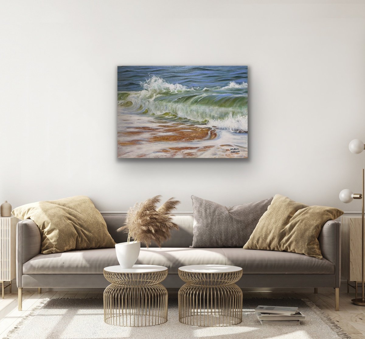 Photorealistic Oil Painting , Ocean Shores By Aflatun Israilov, 35 X 25, Artwork For Sale On Artfinder