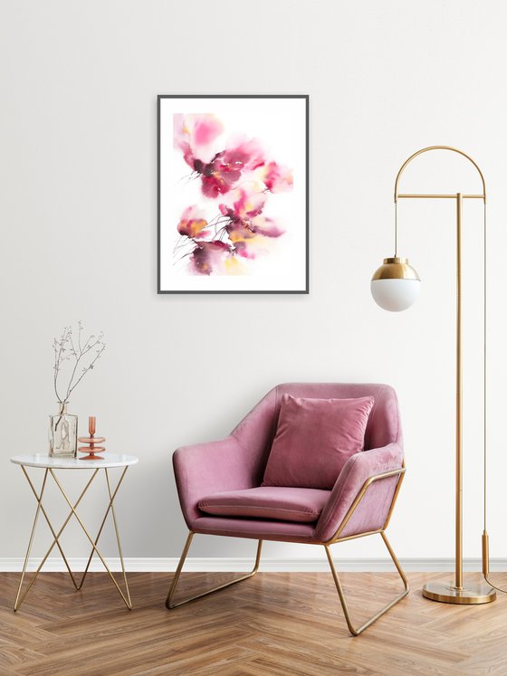Bright abstract flowers