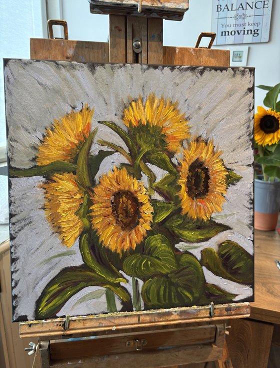 Vibrant Yellow Sunflowers