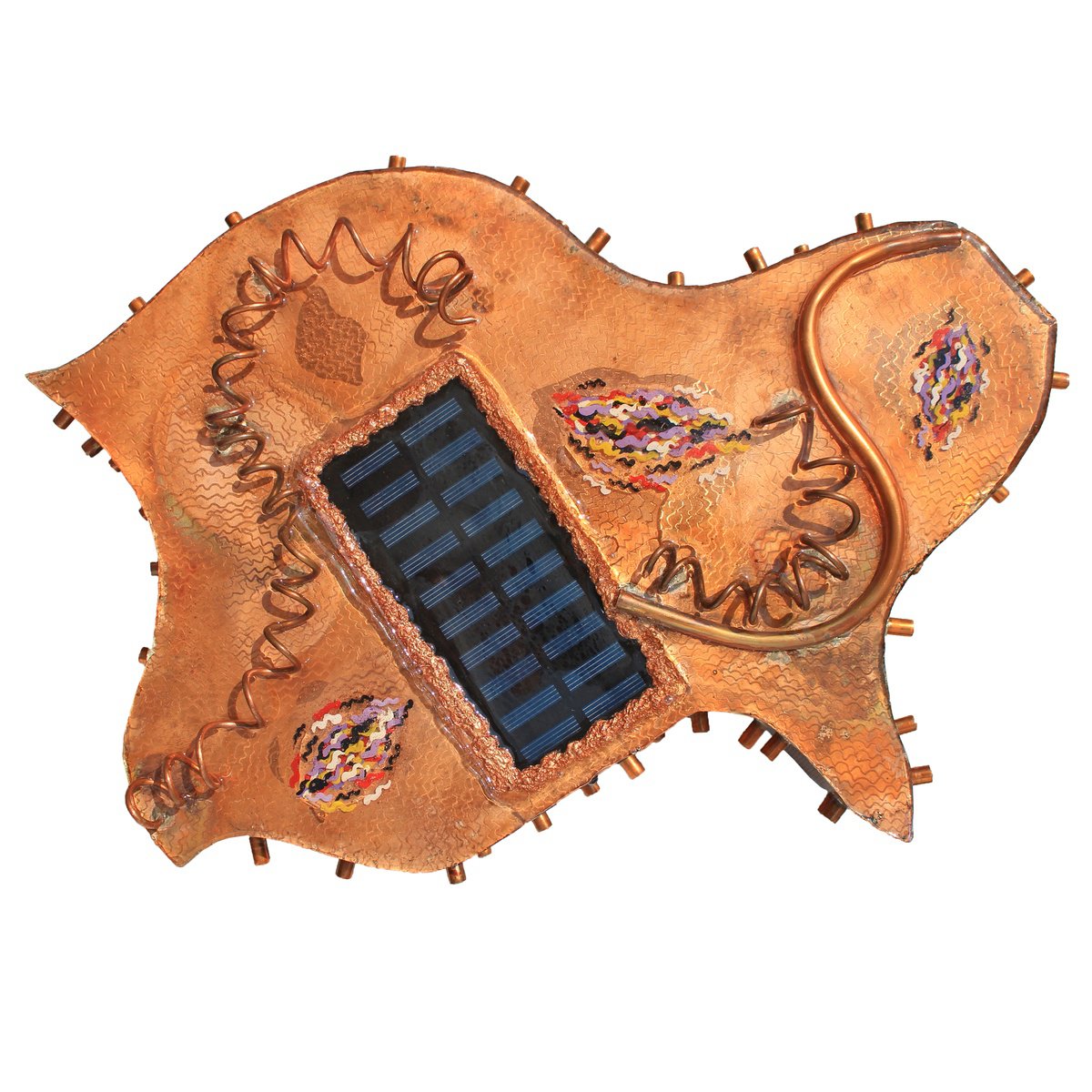 Abstract Sculpture By Tanbelia, 15 X 11", Green Way 3/4, Original Artwork