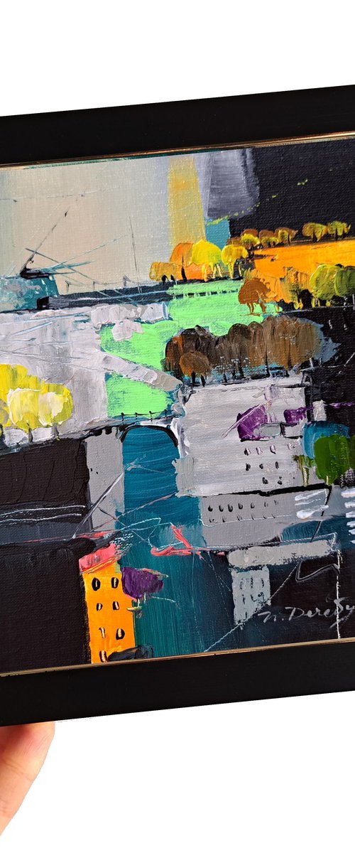 Abstract urban painting by Nataly Derevyanko