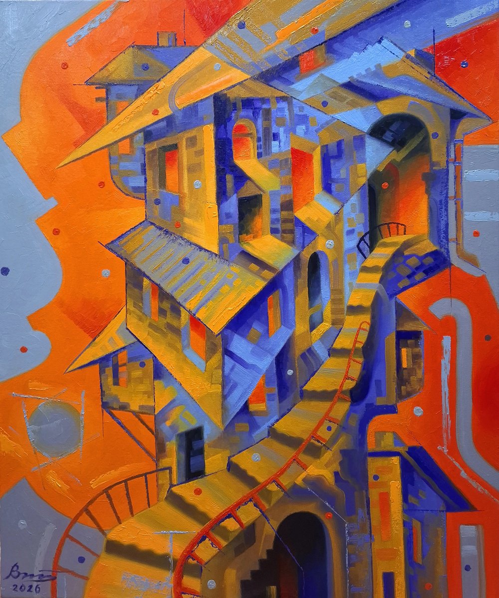 Surrealistic Oil Painting , Abode Of Dreams By Serhii Voichenko, 20 X 24, Artwork For Sale On Artfinder